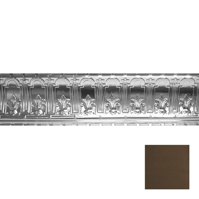 Tin Plated Stamped Steel Cornice | 9-1/2in H x 9-1/2in Proj | 4ft Long