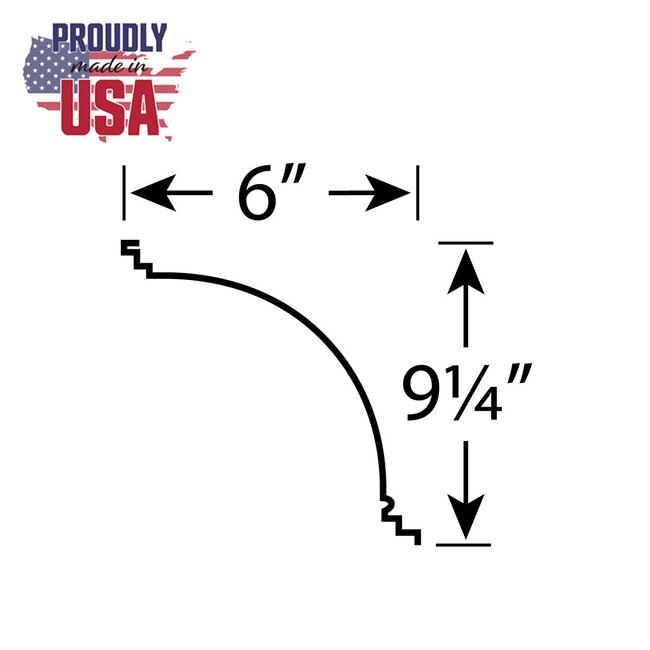 Tin Plated Stamped Steel Cornice | 6in H x 6in Proj | 4ft Long | SM-906 Series