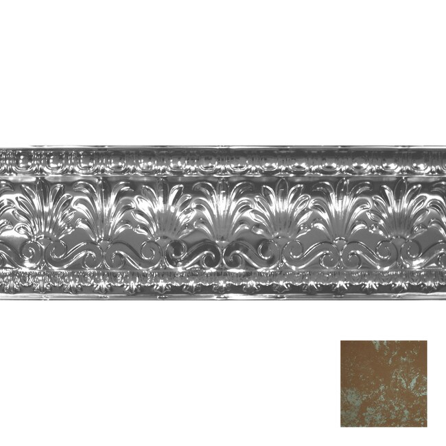 Tin Plated Stamped Steel Cornice | 10-1/2in H x 10-1/2in Proj | 4ft Long