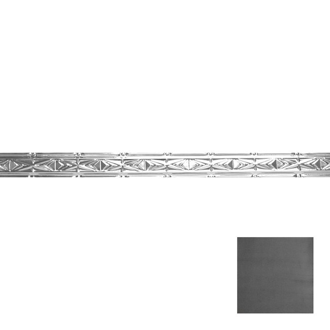 Tin Plated Stamped Steel Cornice | 3-1/2in H x 3in Proj | 4ft Long