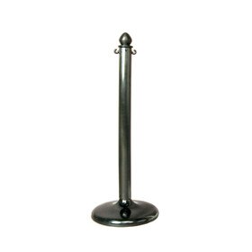 2-1/2" Diameter x 40" High Black Plastic Stanchion with Base