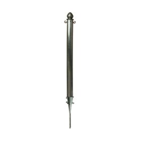 2-5/8" Diameter x 35" High Black Plastic Landscape Stanchion with Stake