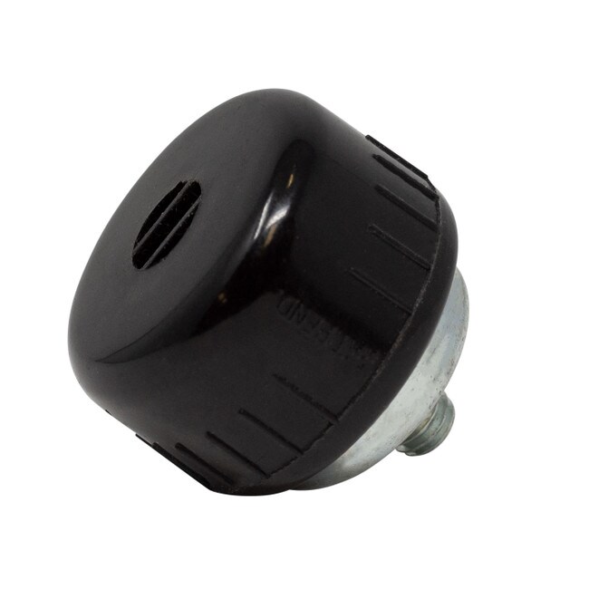 3/8in Long Stem | 1-1/2in Dia Nickel Plated Shell with Black Base | Table Leveler