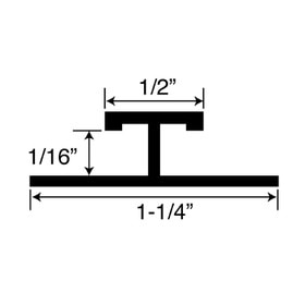 1/16in Brite Dipped Finish | 430 Grade Stainless Steel Divider Moulding