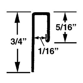 1/16in Brite Dipped Polished Finish 430 Grade Stainless Steel | Cap Moulding With Holes