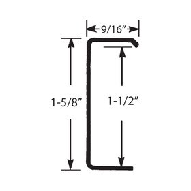 1-1/2in Mechanical Polished Finish Stainless Steel | Snap-On Moulding