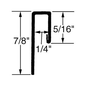 1/4in Brite Dipped Polished Finish | 430 Grade Stainless Steel | Cap Moulding With Holes