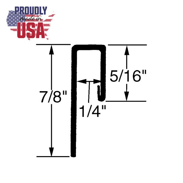 1/4in Brite Dipped Polished Finish | 430 Grade Stainless Steel | Cap Moulding With Holes