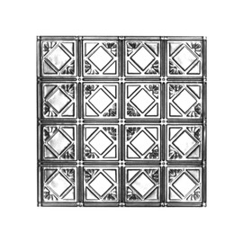 48-1/2" Wide x 18-1/2" High Stainless Steel Pattern 207 Backsplash Panel