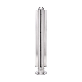 1-1/2in Dia x 16in H | Satin Stainless Steel Finish | Partition Tee Post