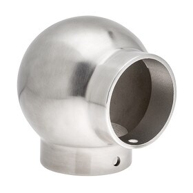 1-1/2in Dia x 2-13/16in H | Satin Stainless Steel Finish | 90 Degree | Ball Fitting