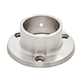 Flange for Panels and Partitions | Fits 1-1/2in Railing | Satin Chrome Finish