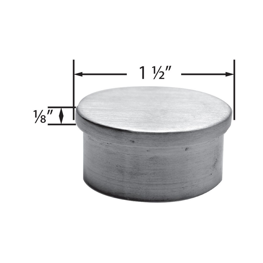 Flat End Cap For Railing