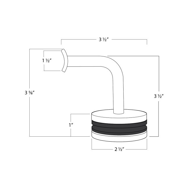 1-1/2in Dia | Satin Stainless Steel Finish | Hand Rail Brackets
