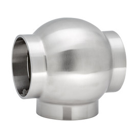 2in Dia x 3-3/8in H | Satin Stainless Steel Finish | Ball Fitting | Style SSF2-203