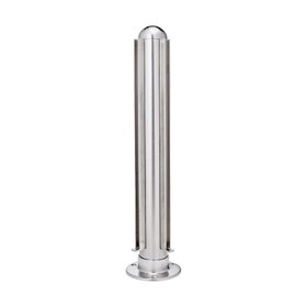 2in Dia x 16in H | Satin Stainless Steel Finish | Partition Corner Post