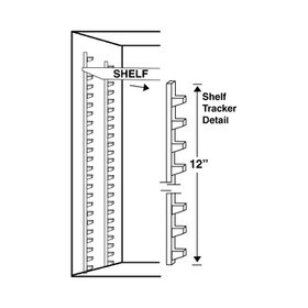 Clear Acrylic 12"L X 5/16"W X 3/8"T Shelf Tracker