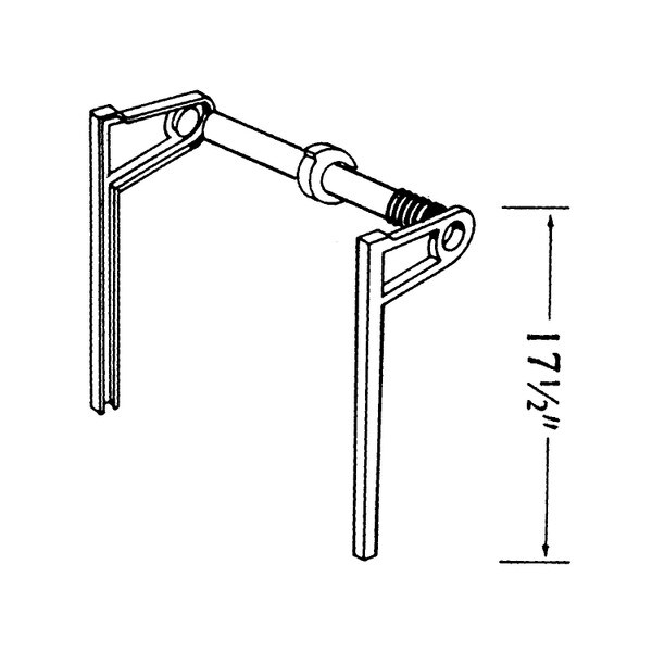 30" Wide Dowel Almond Spring Tension Track Kit