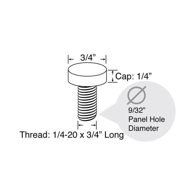 Standoff Screws and Cap 3/4in Dia x 1/4in Thick STD24CAP