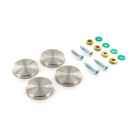 1-1/4in Dia x 3/16in Thick | Brushed Stainless Finish | Eco Lite | Wall Mount Series Cap It Off Standoff