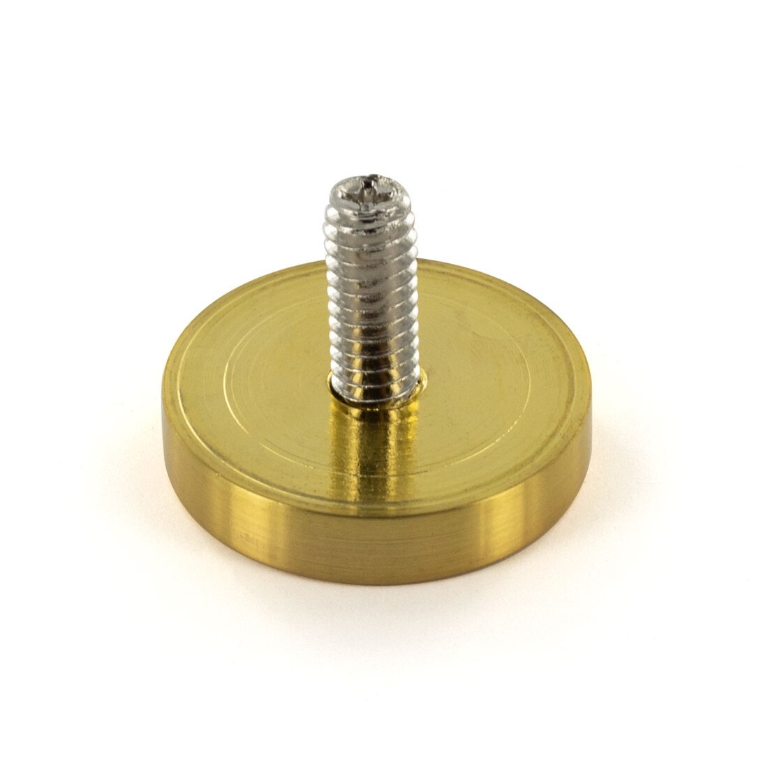 1-1/4in Dia x 1/4in Thick | Bright Brass Finish | Premium Steel | Wall Mount Series Cap It Off Standoff