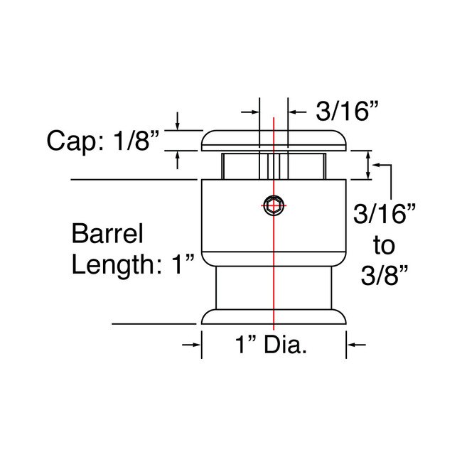 Edge Grip Standoff 1in Diameter x 1in Barrel Length STD4WAY