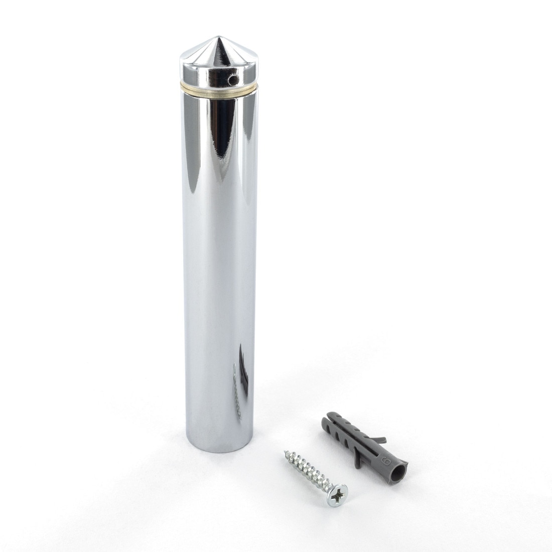 3/4in Dia x 4in Barrel Length | Polished Chrome | Cone Topped Series | Secure Fasten Standoff
