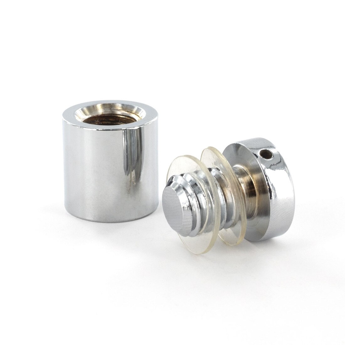 3/4in Dia x 3/4in Barrel Length | Polished Chrome | Cone Topped Series | Secure Fasten Standoff