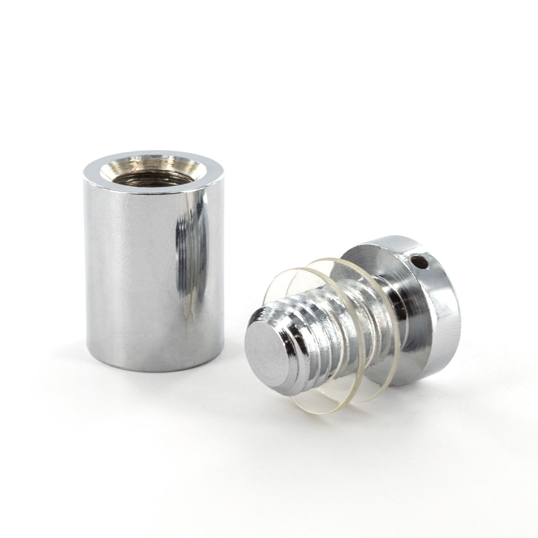3/4in Dia x 1in Barrel Length | Polished Chrome | Cone Topped Series | Secure Fasten Standoff
