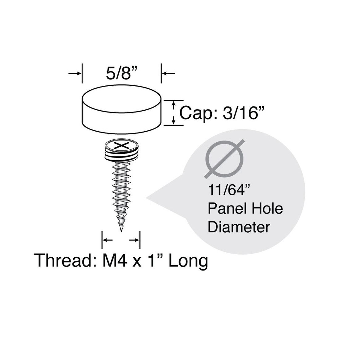 Eco Solid Stainless | Wall Mount Series Cap It Off Standoff