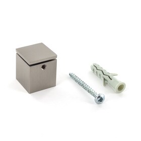3/4in Sq x 3/4in Barrel Length | Brushed Nickel Finish | Cubby Series Tamper Proof Cubed Standoff