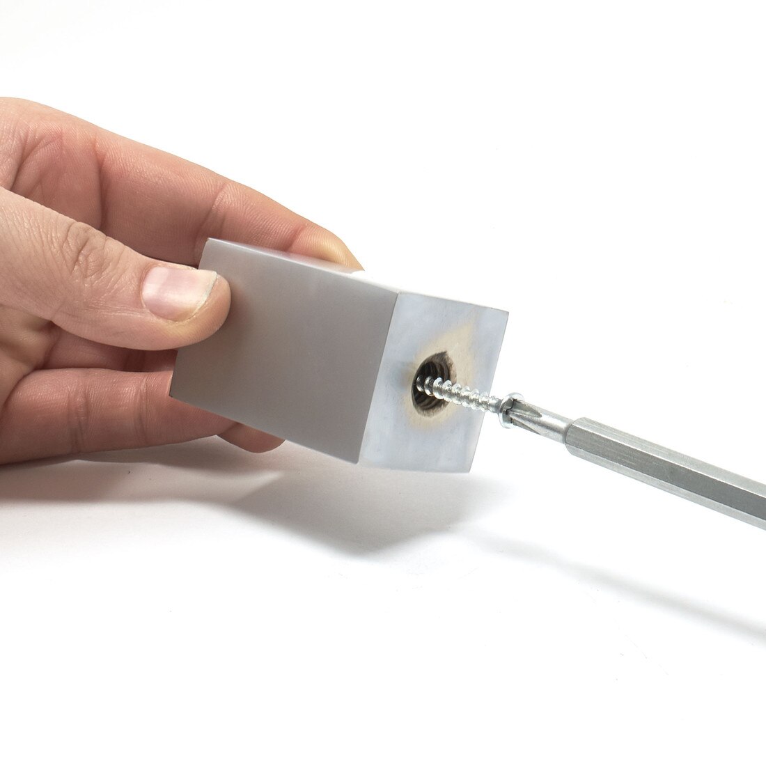 1-1/4in Sq x 3/4in Barrel Length | Matte Chrome Finish | Euro Square Easy Fasten Standoff