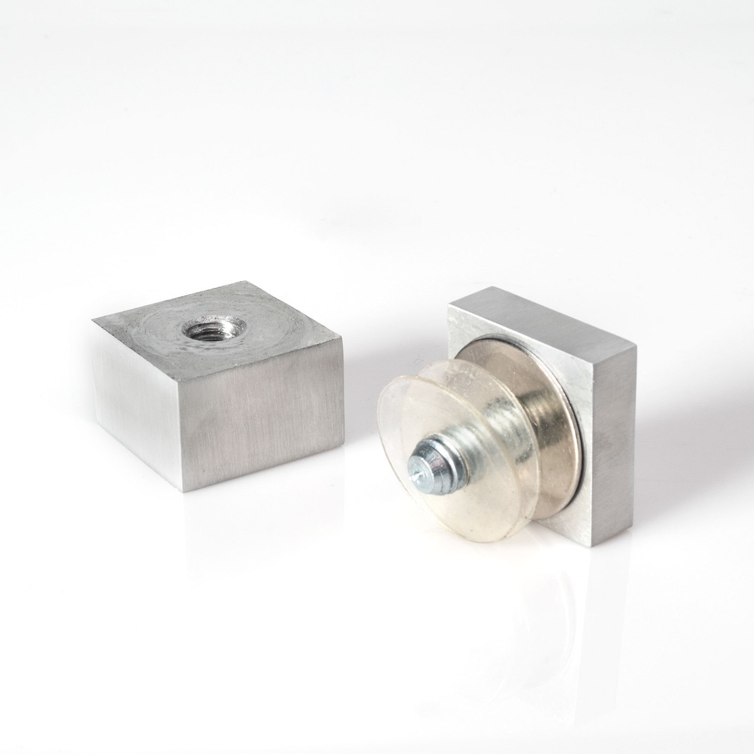 1-1/4in Sq x 3/4in Barrel Length | Aluminum Finish | Euro Square Easy Fasten Standoff