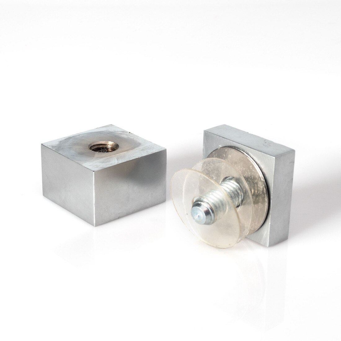 1-1/4in Sq x 3/4in Barrel Length | Matte Chrome Finish | Euro Square Easy Fasten Standoff