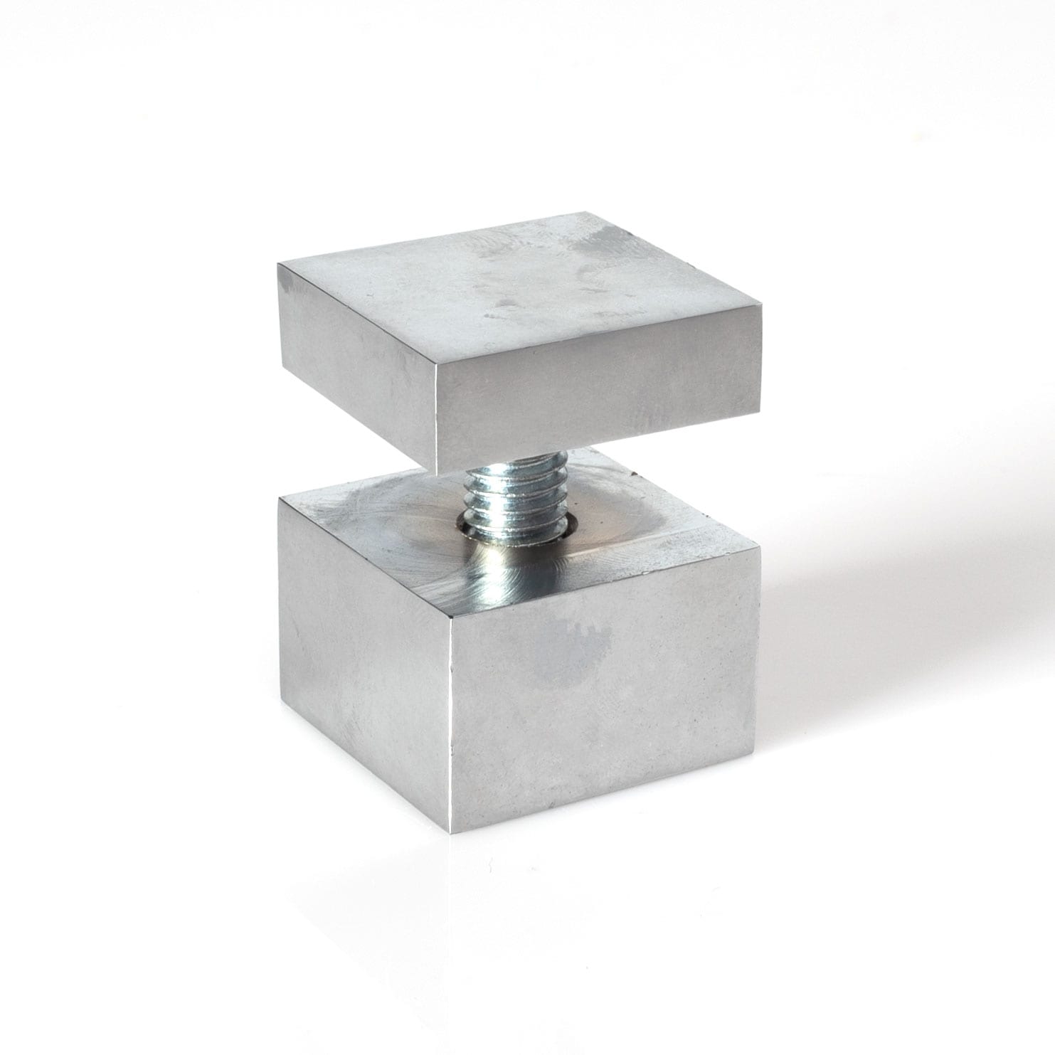 Sign Standoff 1-1/4" Square x 3/4" Barrel Length Matte Chrome Finish Euro Square - Picture 10 of 34