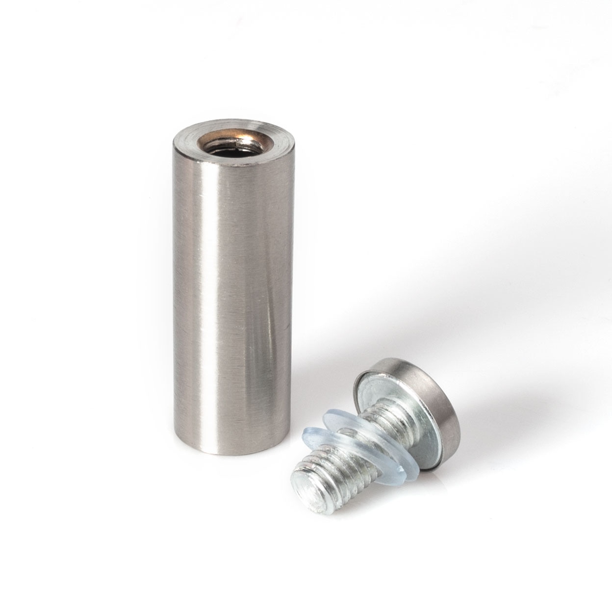 Stainless Steel Standoff 3/4 Inch Diameter x 2 Inch Barrel Length Brushed Finish - Produktbild 2