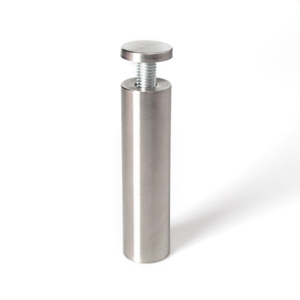 1in Dia x 3-1/2in Barrel Length | Brushed Stainless Finish | Eco Lite Series Easy Fasten Standoff