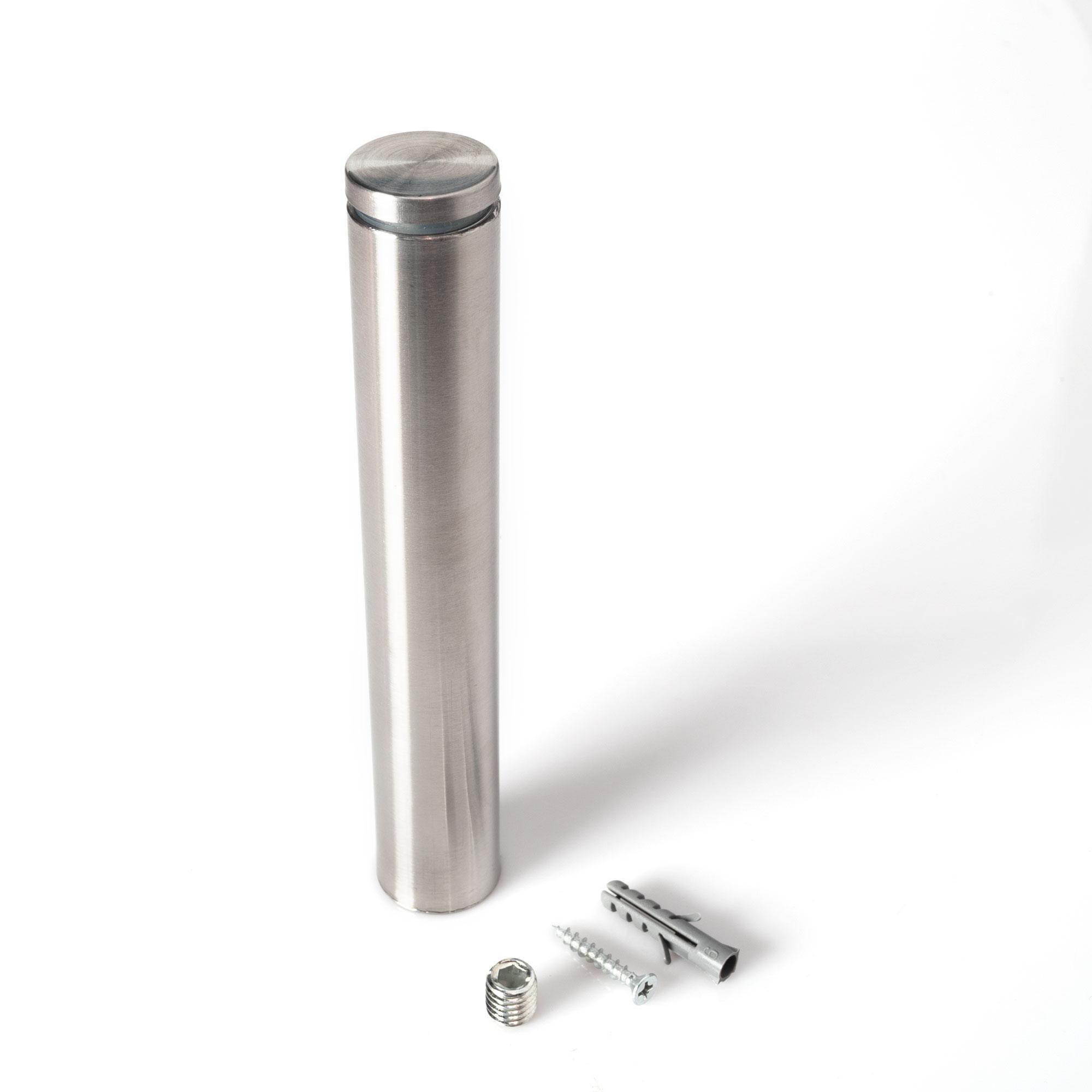 Stainless Steel Standoff 1 Inch Diameter x 6 Inch Barrel Length Brushed ...
