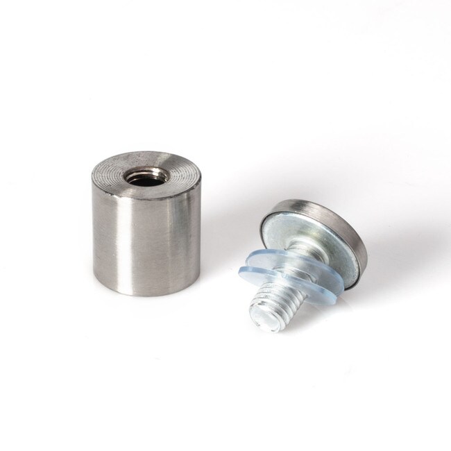 1in Dia x 1in Barrel Length | Brushed Stainless Finish | Eco Lite Series Easy Fasten Standoff | STDE-3232 Series