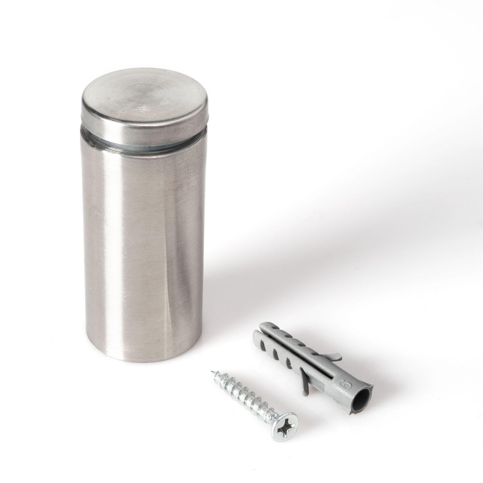 Stainless Steel Standoff 1 Inch Diameter x 2 Inch Barrel Length Brushed Finish - Picture 7 of 41