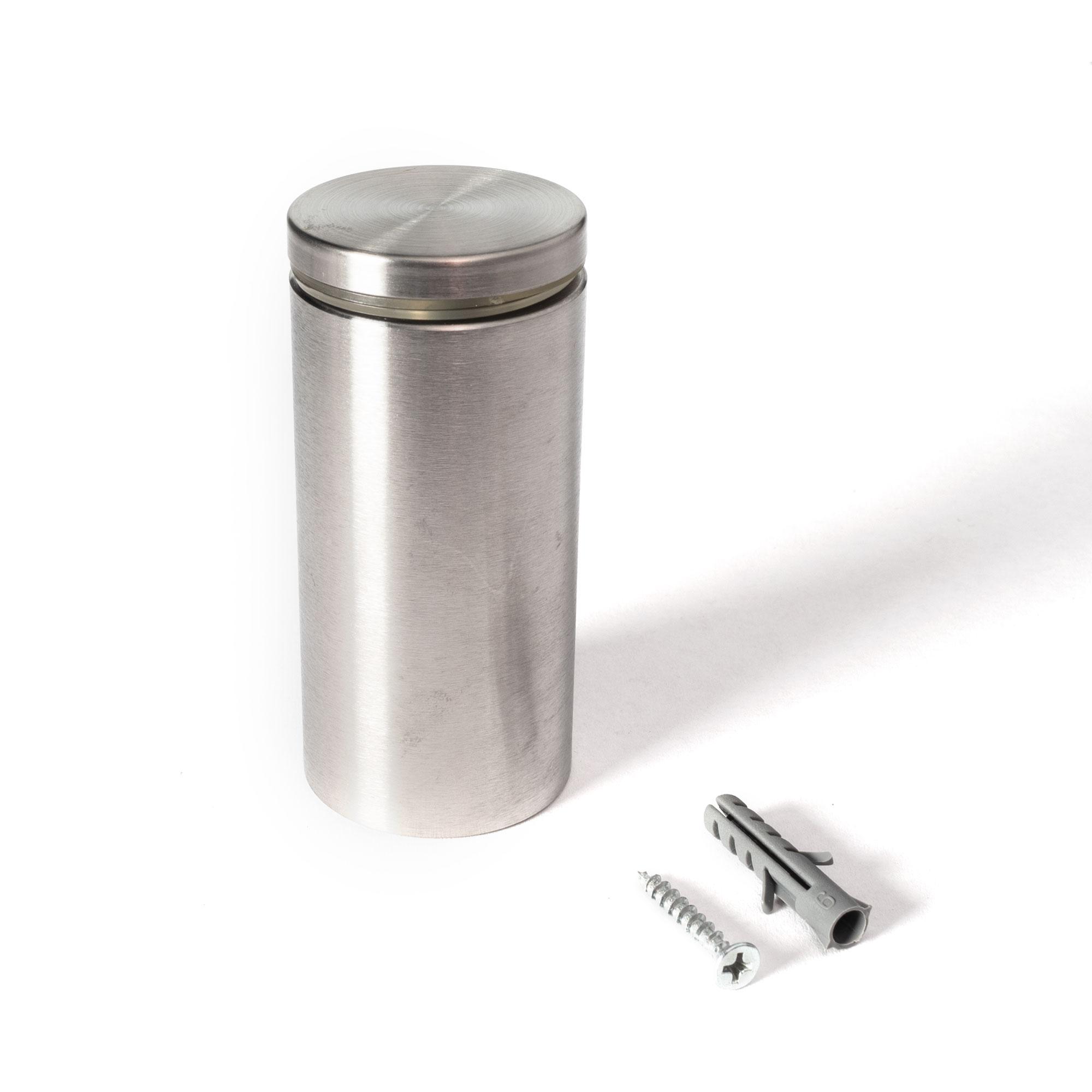 Stainless Steel Standoff 1-1/2 Inch Diameter x 3 Inch Barrel Length Brushed