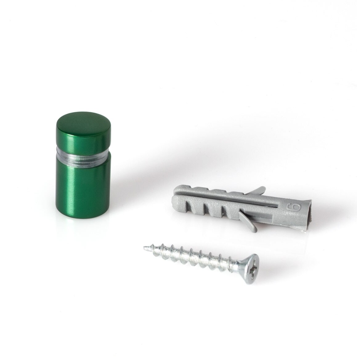 Sign Standoff 1/2" Diameter x 1/2" Barrel Length Green Aluminum Eco Series Easy - Picture 7 of 34
