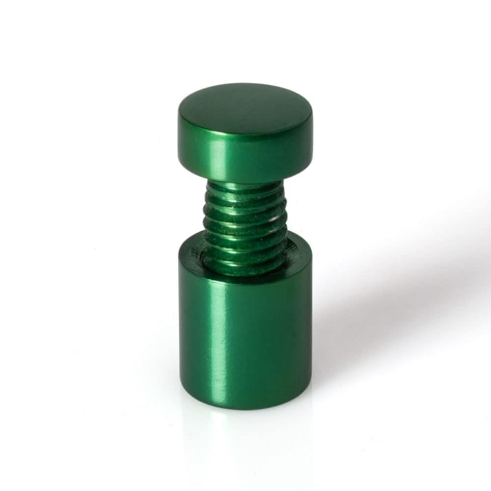 Sign Standoff 1/2" Diameter x 1/2" Barrel Length Green Aluminum Eco Series Easy - Picture 10 of 34
