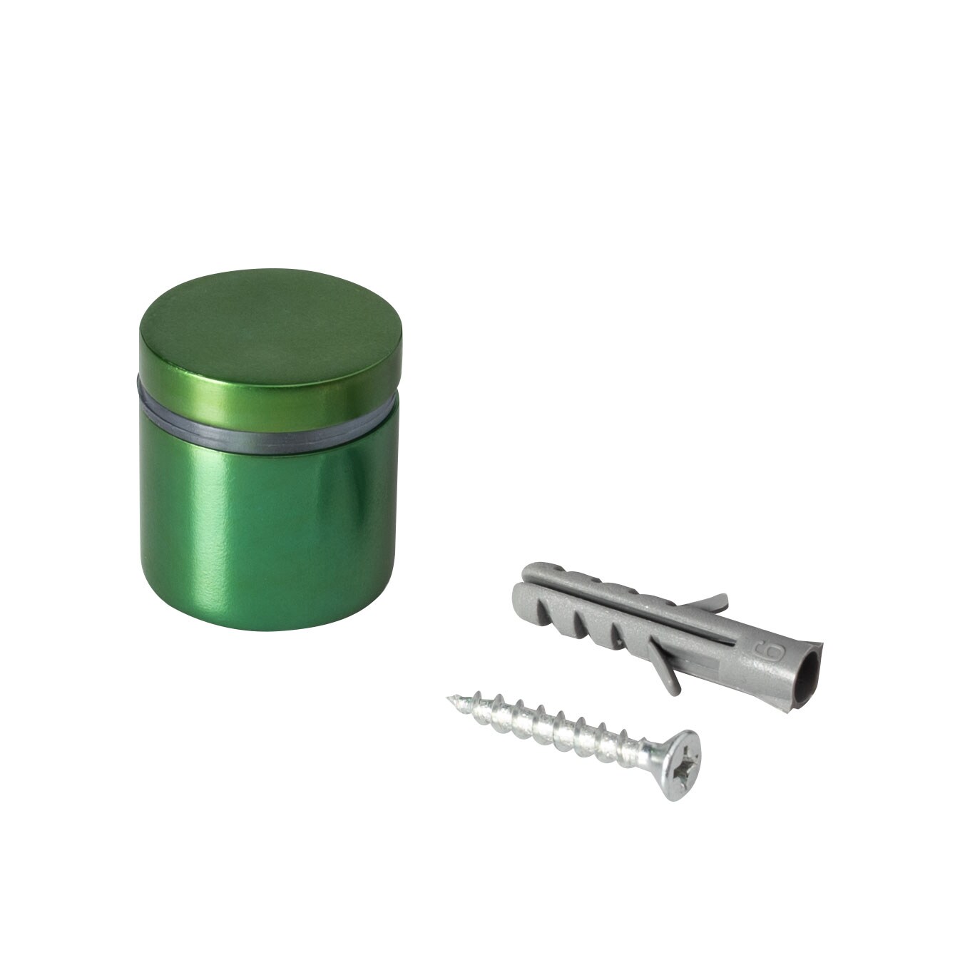 Sign Standoff 1" Diameter x 3/4" Barrel Length Green Aluminum Eco Series Easy - Picture 7 of 34