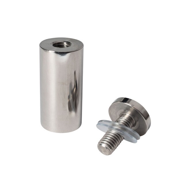 1in Dia x 2in Barrel Length | Polished Stainless Finish | Eco Solid Series | Easy Fasten Standoff