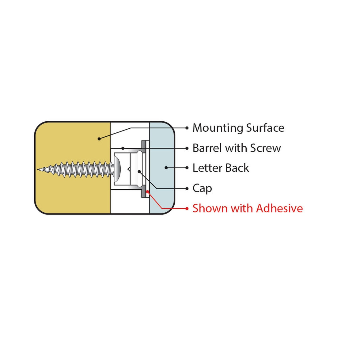 1/2in Dia x 11/16in Barrel Length | Clear Eco Invisible Series | Invisi Standoff With or Without Adhesive