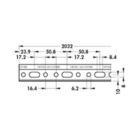 93-1/2" Long Suspension Rail