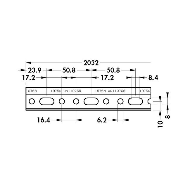 93-1/2" Long Suspension Rail