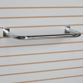 Brite Chrome Slatwall Hangbar 24" Long X 12" Depth