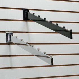 Black Rect Steel Down Slant W/7 Cubes For Slatwall